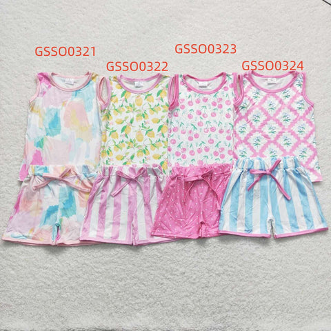 toddler girl clothes sleeveless baby girl summer shorts set