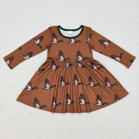 GLD0405 toddler girl dresses mallard girl winter dress