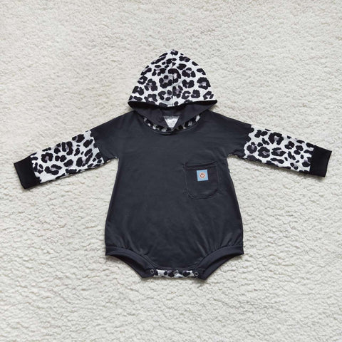 LR0594  baby girl clothes black hoodies bubble winter long sleeve bubble