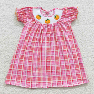 GSD0423 toddler girl clothes pumpkin girl halloween dress