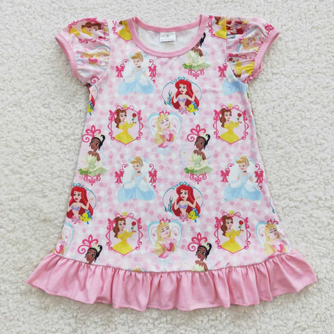 GSD0426 baby girl clothes princess short sleeve girl summer dress