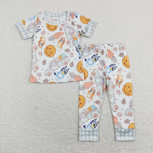 BSPO0301 baby boy clothes boy easter outfit cartoon carrot easter pajamas set