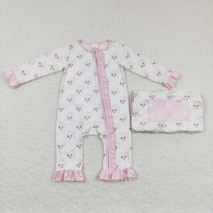 LR0584 baby clothes santa claus pink baby girl winter christmas romper