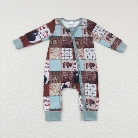 LR0734 baby clothes cow baby winter romper