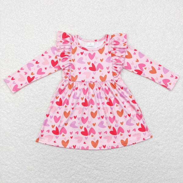 GLD0460 toddler girl clothes heart girl valentines day dress 1