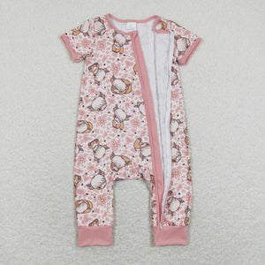 SR0924 baby girl clothes hignland cow romper toddler summer clothes