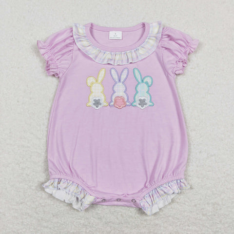 SR0499 baby girl clothes bunny rabbit embroidery girl easter bubble toddler easter clothes