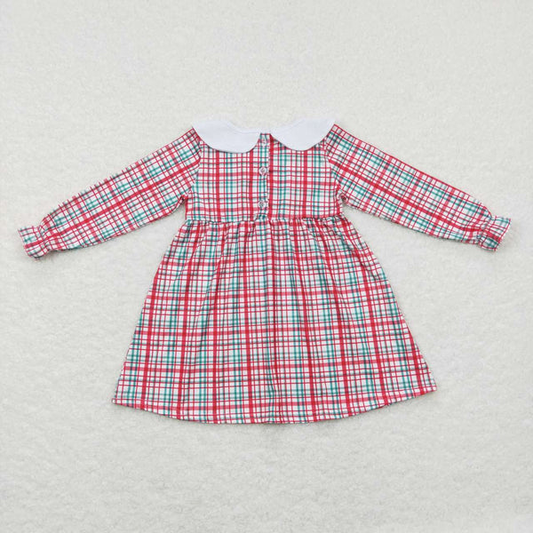 GLD0470 kids clothes girls winter embroidery girl christmas dress