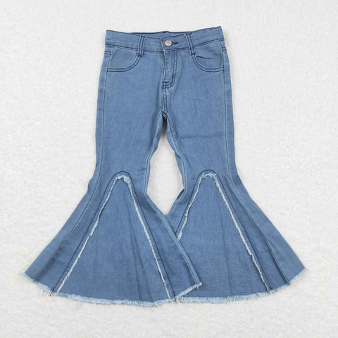 D6-29 baby girl clothes blue girl bell bottom jeans toddler flare pant baby jeans