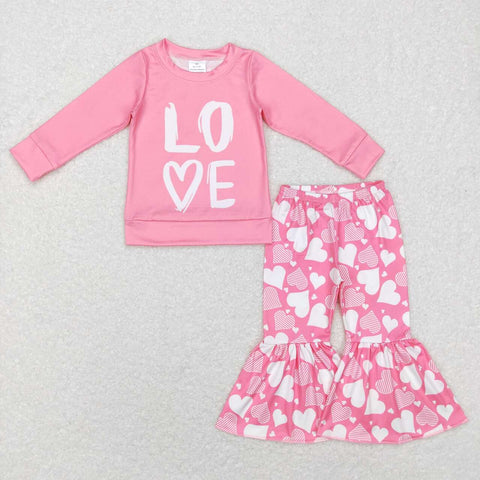 GLP0867 baby girl clothes love heart girl valentines day outfit