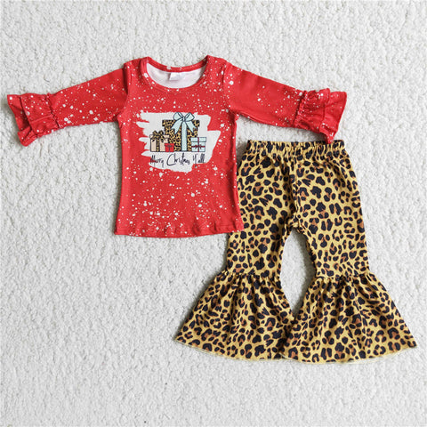 6 A26-12 baby girl clothes leopard gift girl christmas outfit-promotion 2023.11.11