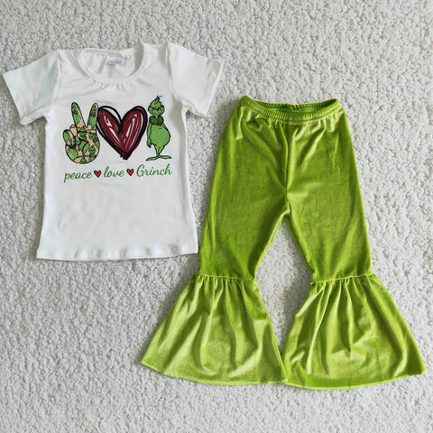A0-2 baby girl clothes green christmas outfits