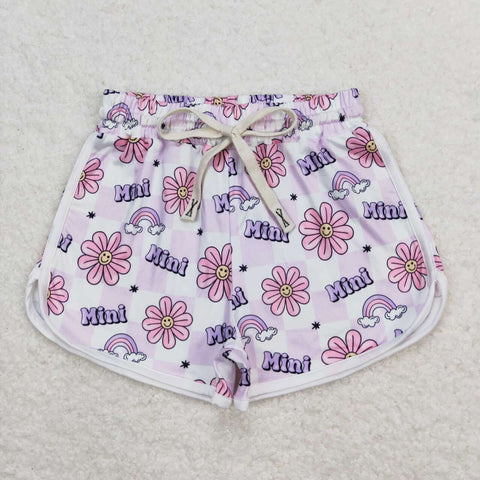 SS0171 RTS  baby girl clothes daisy rainbow summer shorts