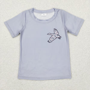 BT0462 toddler boy clothes hunting clothes mallard duck camo western boy summer tshirt