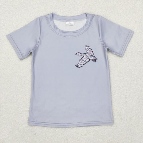 BT0462 toddler boy clothes hunting clothes mallard duck camo western boy summer tshirt