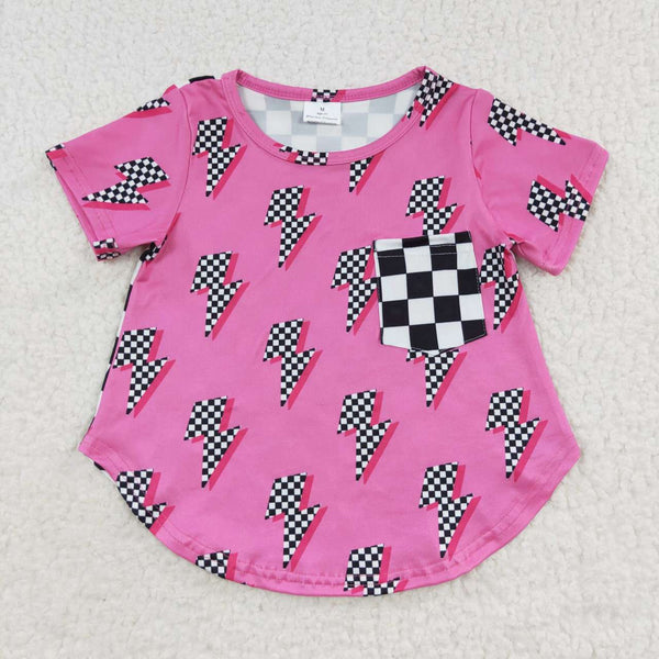 GT0227 toddler girl clothes pink girl summer tshirt