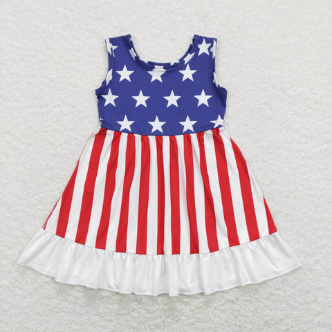 GSD0667 baby girl clothes 4th of July toddler patriotic clothes summer dress