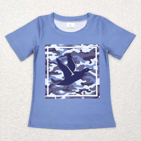 BT0438 toddler boy clothes mallard duck camo hunting clothes boy summer tshirt