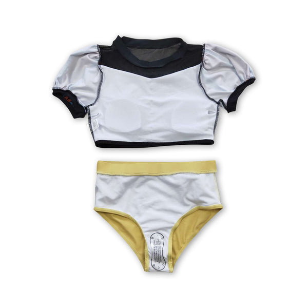 S0131 baby girl clothes princess swimsuit swimwear