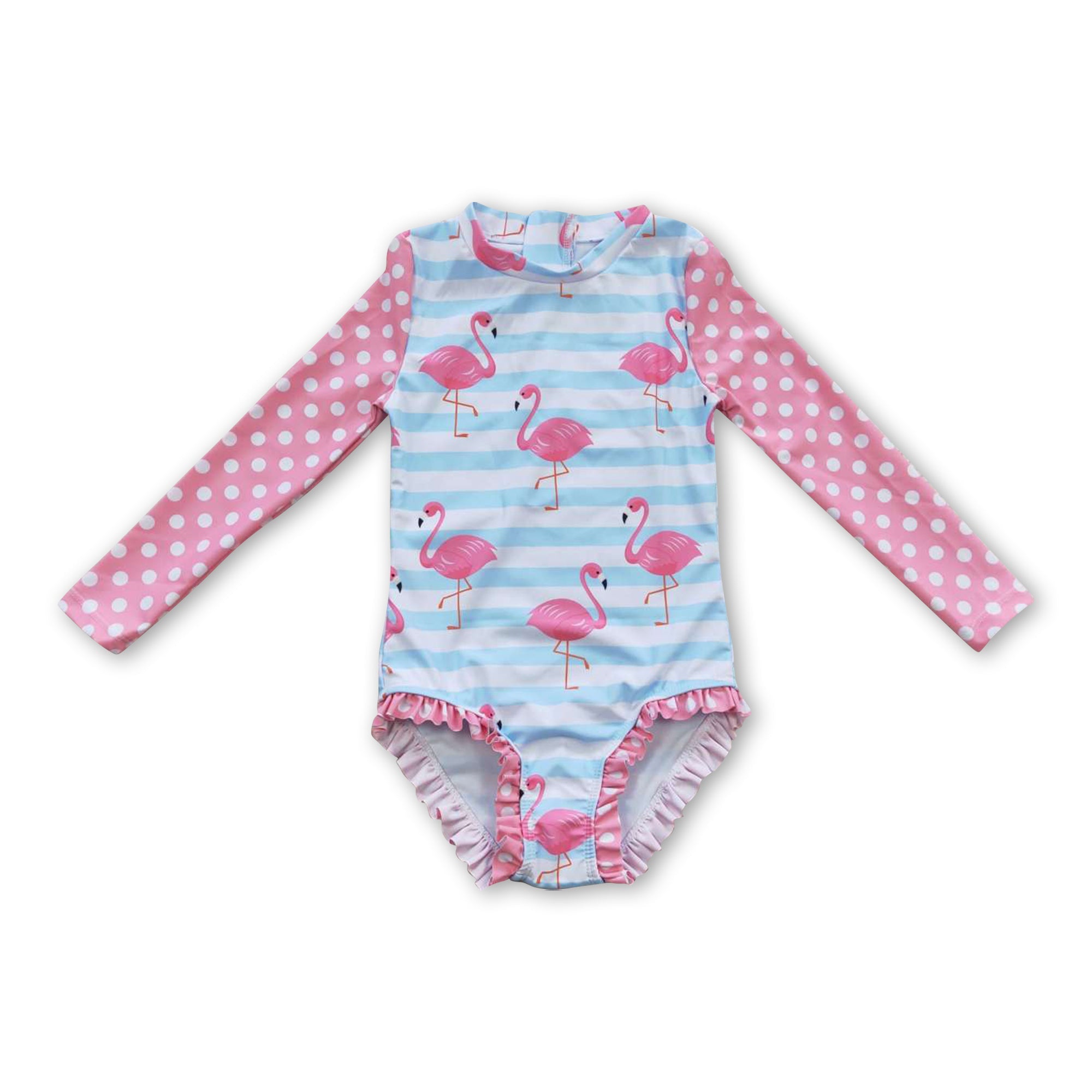 S0140 baby girl clothes flamingo girl swimsuit swimwear