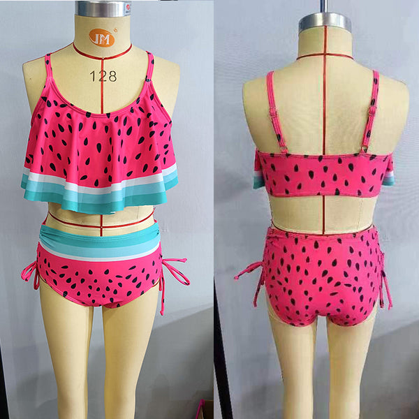S0143 baby girl clothes girl swimwear watermelon  toddler girl summer swimsuit 1