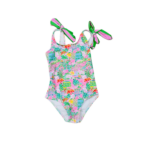 S0435 pre-order baby girl clothes floral girl summer swimsuit beach wear