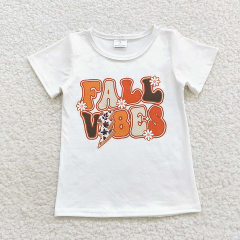GT0277 toddler clothes fall vibes fall tshirt boy summer tshirt