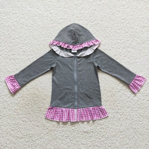 GT0260 toddler girl clothes girl winter top grey coat