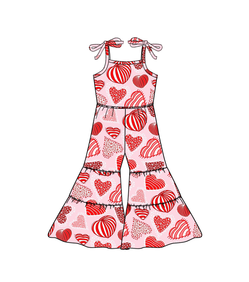 SR0460 baby girl clothes girl valentines day jumpsuit