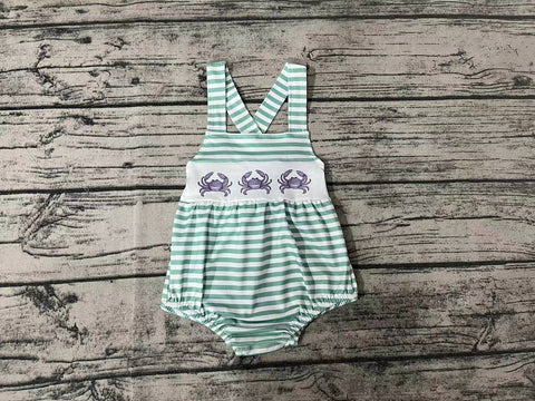 SR1118 pre-order baby girl clothes crab toddler girl summer bubble （print）