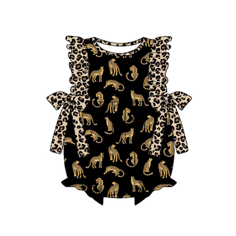 SR1307 pre-order baby girl clothes leopard girl summer bubble