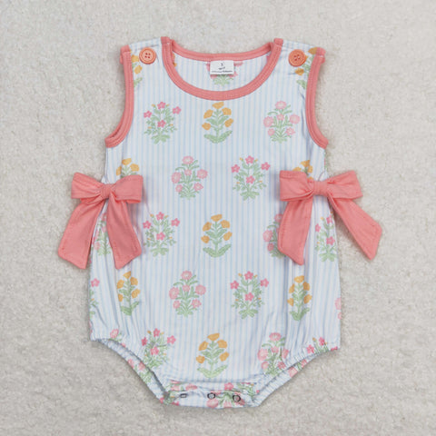 SR1411 RTS baby girl clothes floral toddler girl summer bubble