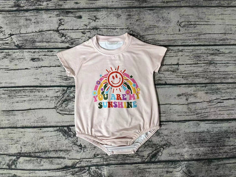 SR1499 pre-order baby girl clothes you are my sunshine toddler girl summer bubble （print）