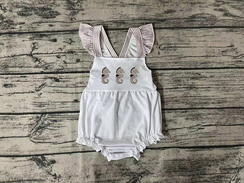 SR1502 pre-order baby girl clothes seahorse toddler girl summer  （embroidery）
