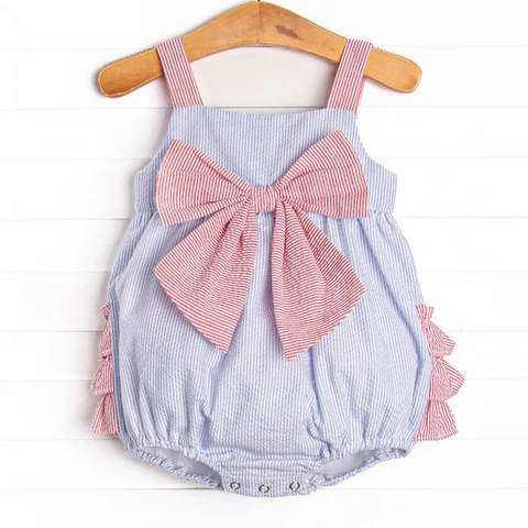 SR1619 pre-order baby girl clothes bow tie toddler girl summer bubble