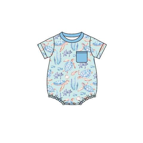 SR1621 pre-order baby boy clothes sea turtle toddler boy summer bubble