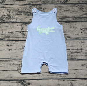 SR1625 pre-order baby boy clothes alligator toddler boy summer romper （embroidery）