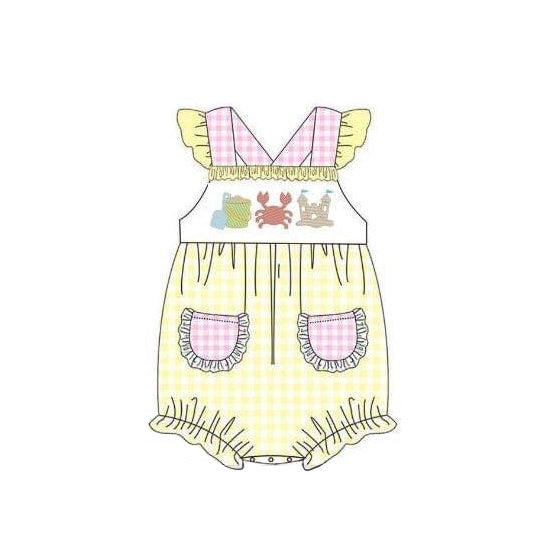 SR1636 pre-order baby girl clothes sandy beach toddler girl  summer bubble