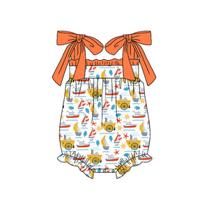 SR1648 pre-order baby girl clothes sailboat toddler girl  summer bubble