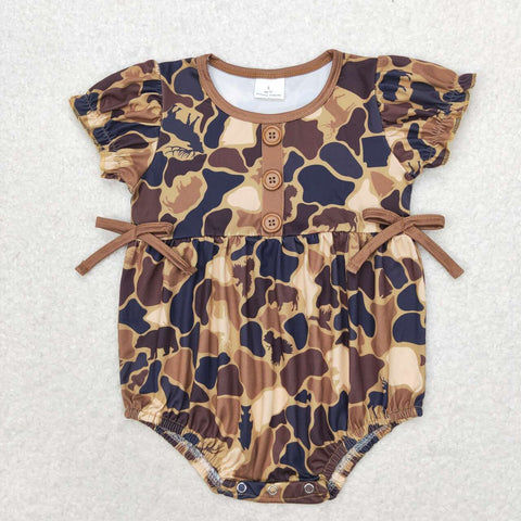 SR1682 pre-order baby girl clothes camouflage toddler girl summer bubble
