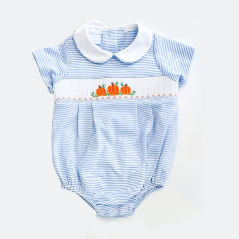 SR1697 pre-order baby boy clothes pumpkin toddler boy halloween bubble