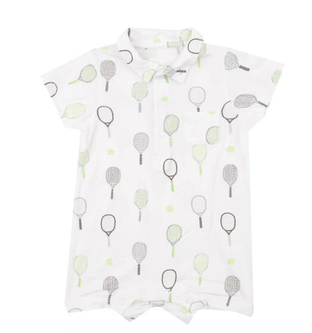 SR1715 pre-order baby boy clothes tennis racket  toddler boy summer romper