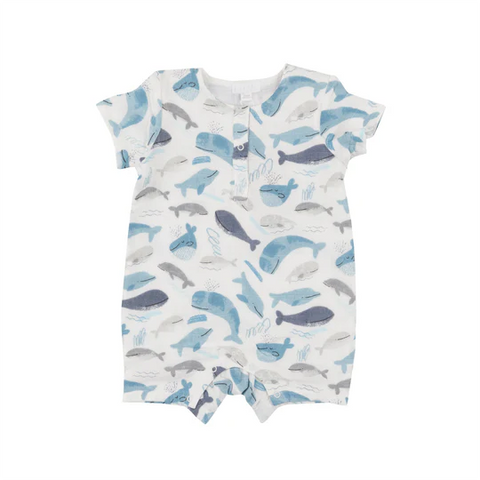 SR1721 pre-order baby boy clothes whale toddler boy summer romper