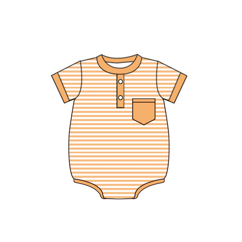 SR1751 pre-order baby boy clothes orange stripes toddler boy halloween bubble