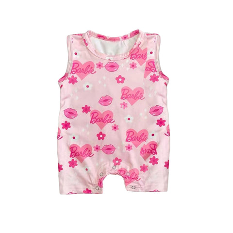 SR1758 pre-order baby girl clothes pink  toddler girl summer romper