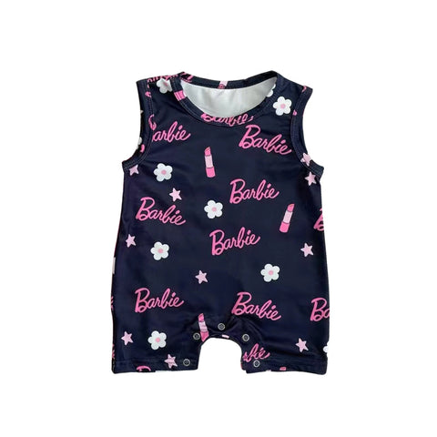 SR1759 pre-order baby girl clothes balck  toddler girl summer romper
