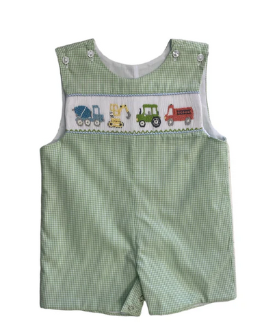SR1760 pre-order baby boy clothes truck toddler boy summer romper