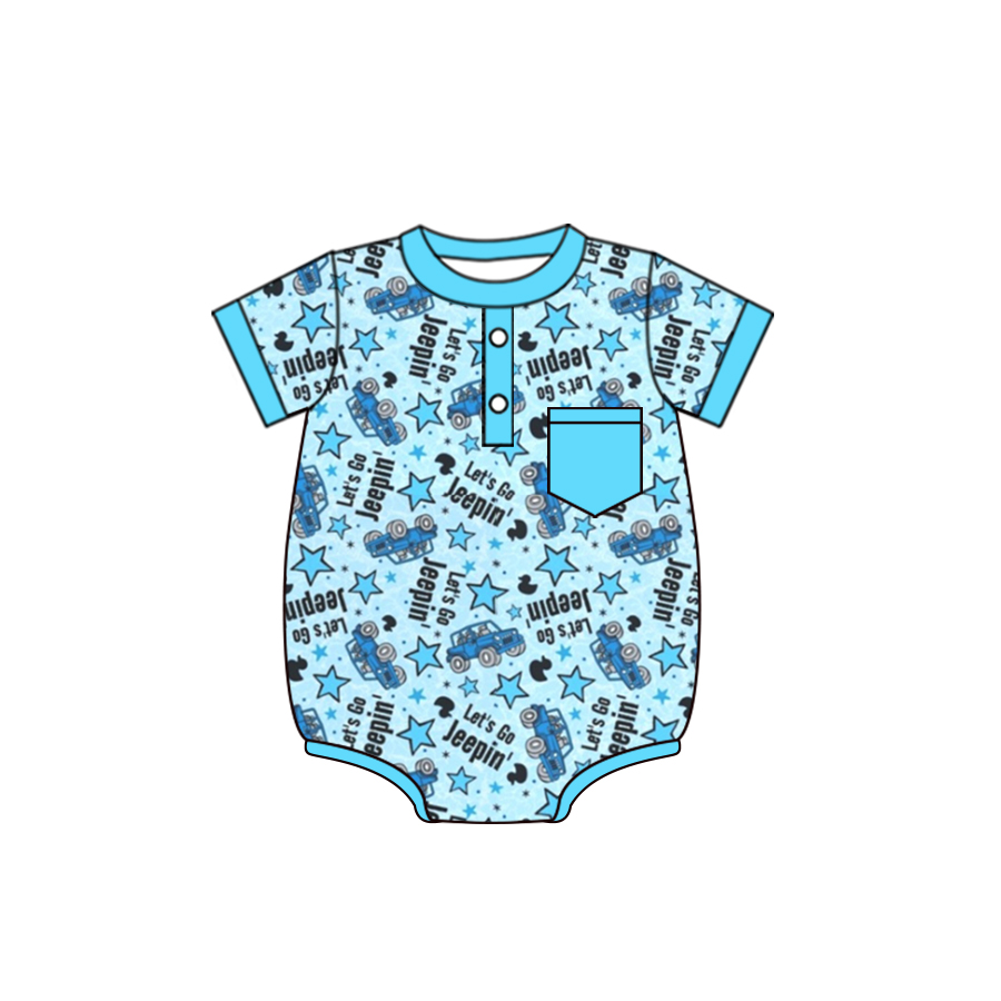 SR1764 pre-order baby boy clothes jeep toddler boy summer bubble