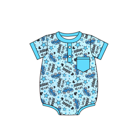 SR1764 pre-order baby boy clothes jeep toddler boy summer bubble