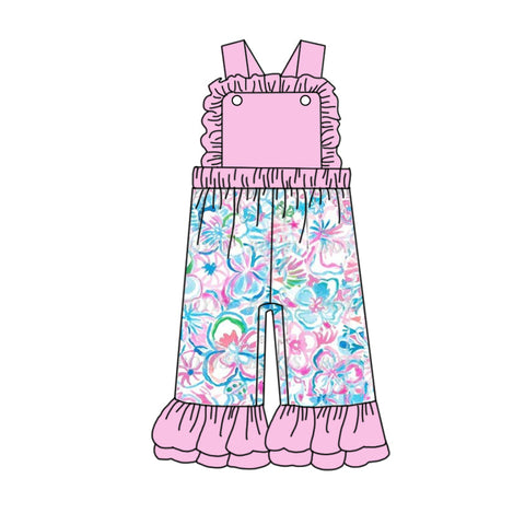 SR1805 pre-order baby girl clothes floral girl summer  jumpsuit-2024.5.14